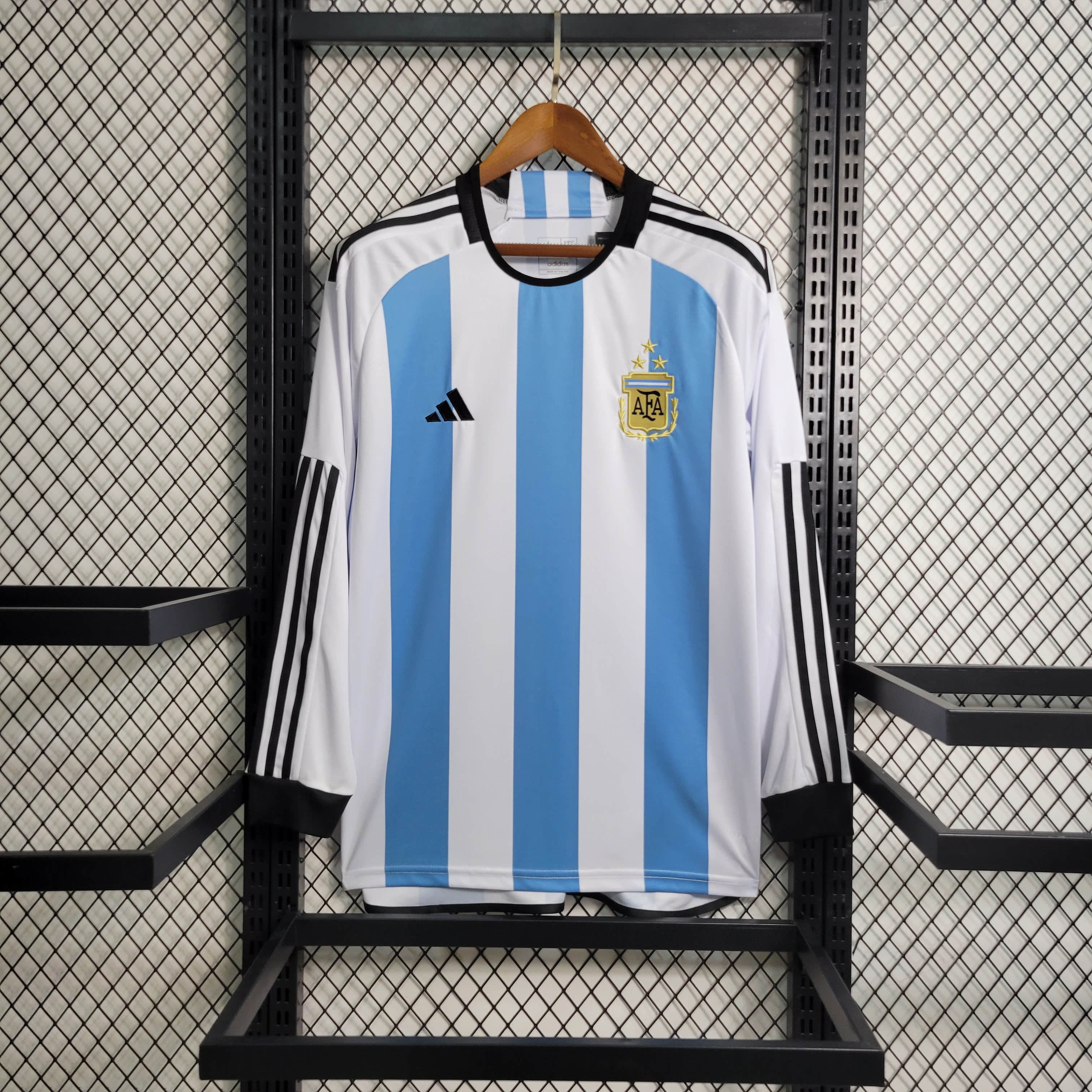 22 Argentina Home 3-Star Long Sleeved Jersey
