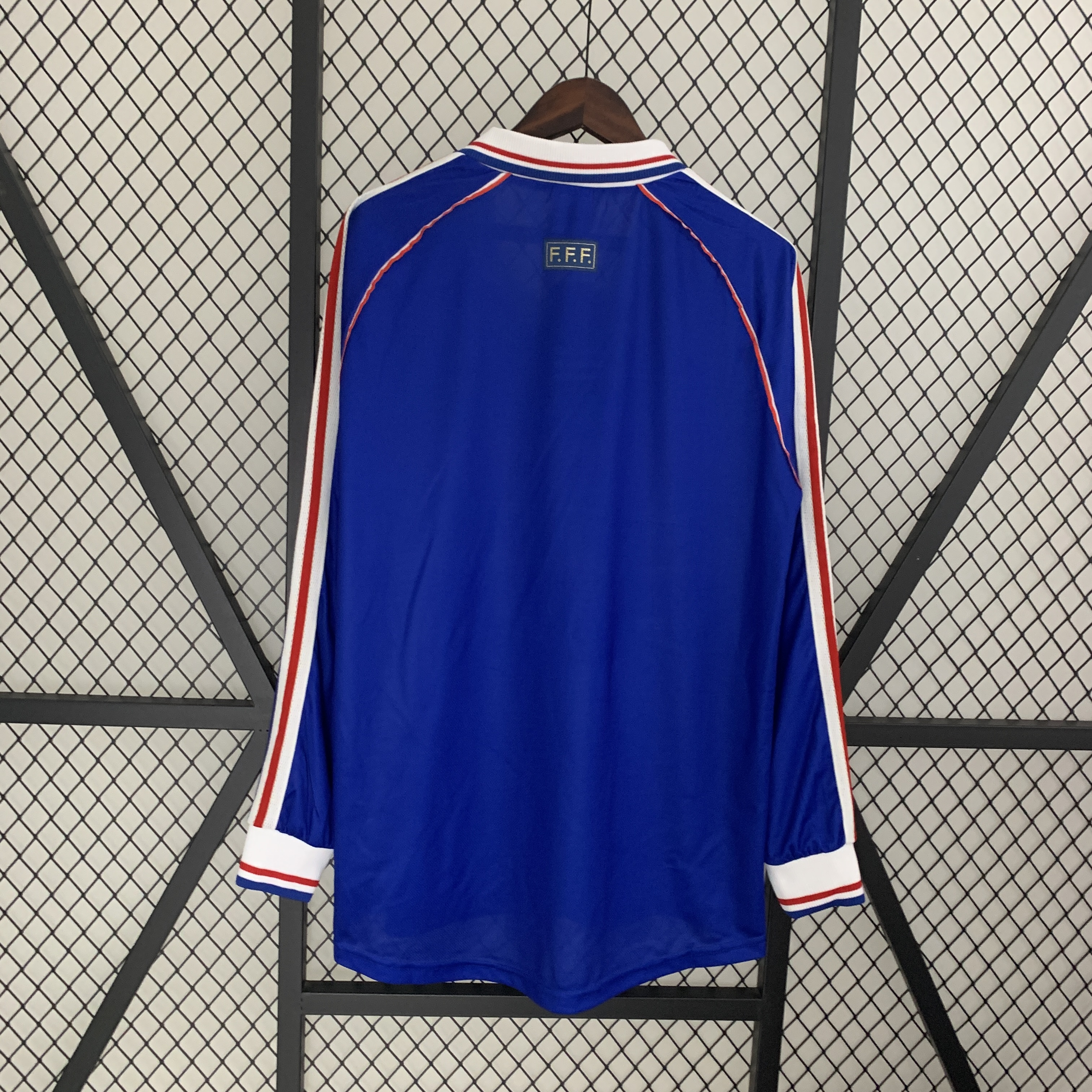 98-99 Retro France Home Long Sleeve Jersey