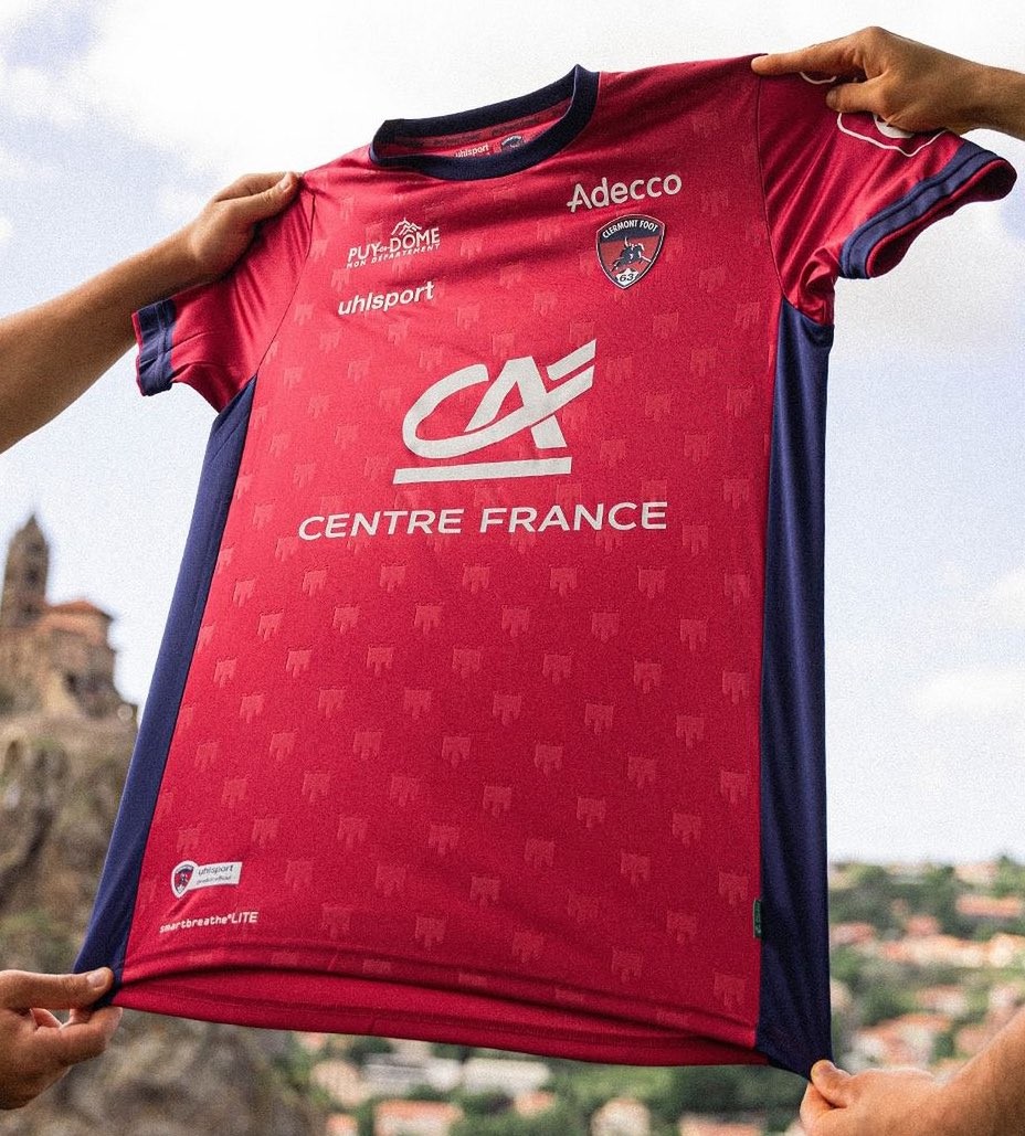 Clermont Foot 63 2024/2025 home jersey
