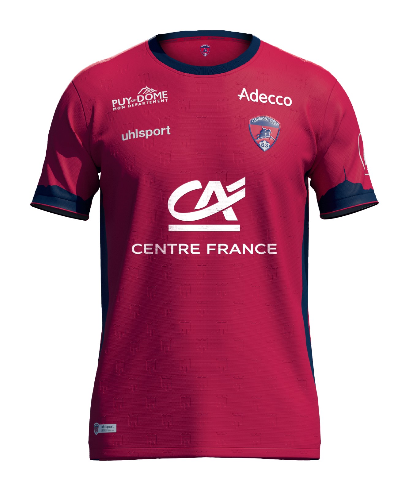 Clermont Foot 63 2024/2025 home jersey